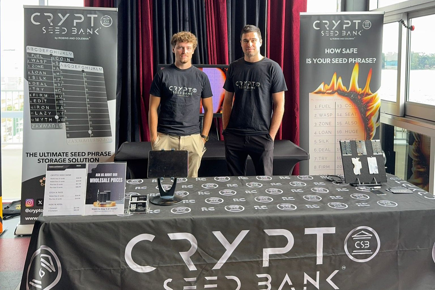Crypto Seed Bank booth at the Blockchain Futurist Conference