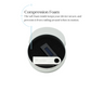 Compression foam inside a secure tin protecting a Ledger hardware wallet, ensuring safety during travel or storage