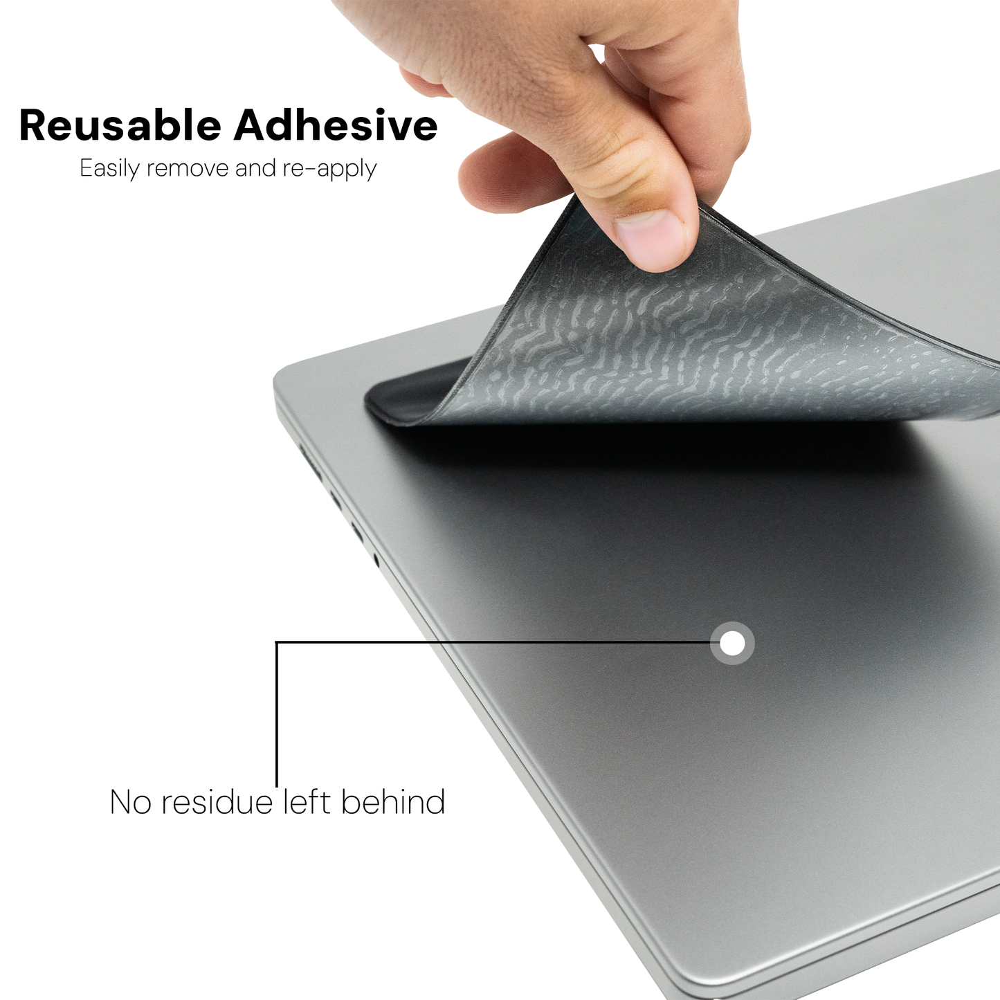 DriveMate - External Hard Drive Case - SSD Holder for Laptop - Portable Hard Drive Holder - Fits Most Drives, Airpods, Airtag, Cords, Sunglasses, Smartphones - Reusable Adhesive Pocket Pouch - Black
