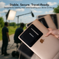 DriveMate - External Hard Drive Case - SSD Holder for Laptop - Portable Hard Drive Holder - Fits Most Drives, Airpods, Airtag, Cords, Sunglasses, Smartphones - Reusable Adhesive Pocket Pouch - Black