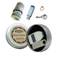 Multi-purpose Homemade Foot Lotion tin repurposed to discreetly store cash, USB drives, keys, rings, and crypto wallets, blending security with everyday items.