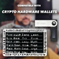 EtchPass card engraved with crypto seed phrases, compatible with Ledger and other crypto hardware wallets